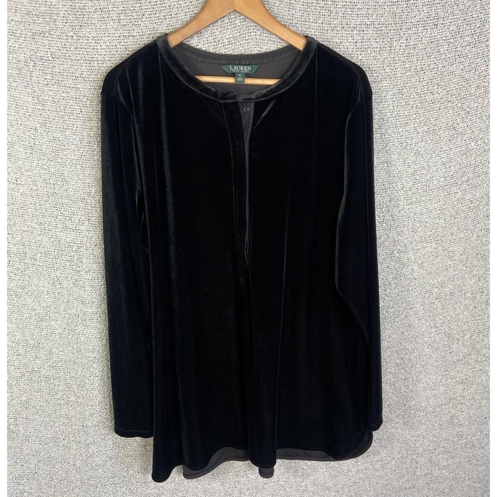 Lauren Ralph Lauren Velvet Tunic Women’s 3XL Elegant Holiday New Years Party